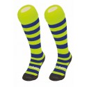 chaussettes HINGLY rayées jaune et bleu