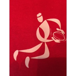 Sweat Shirt Capuche Rugby Spirit rouge
