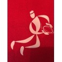 Sweat Shirt Capuche Rugby Spirit rouge