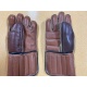 Paire de gants gardien vintage en cuir